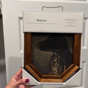 Pointer Dog Portrait Framed in gold Studio McGee